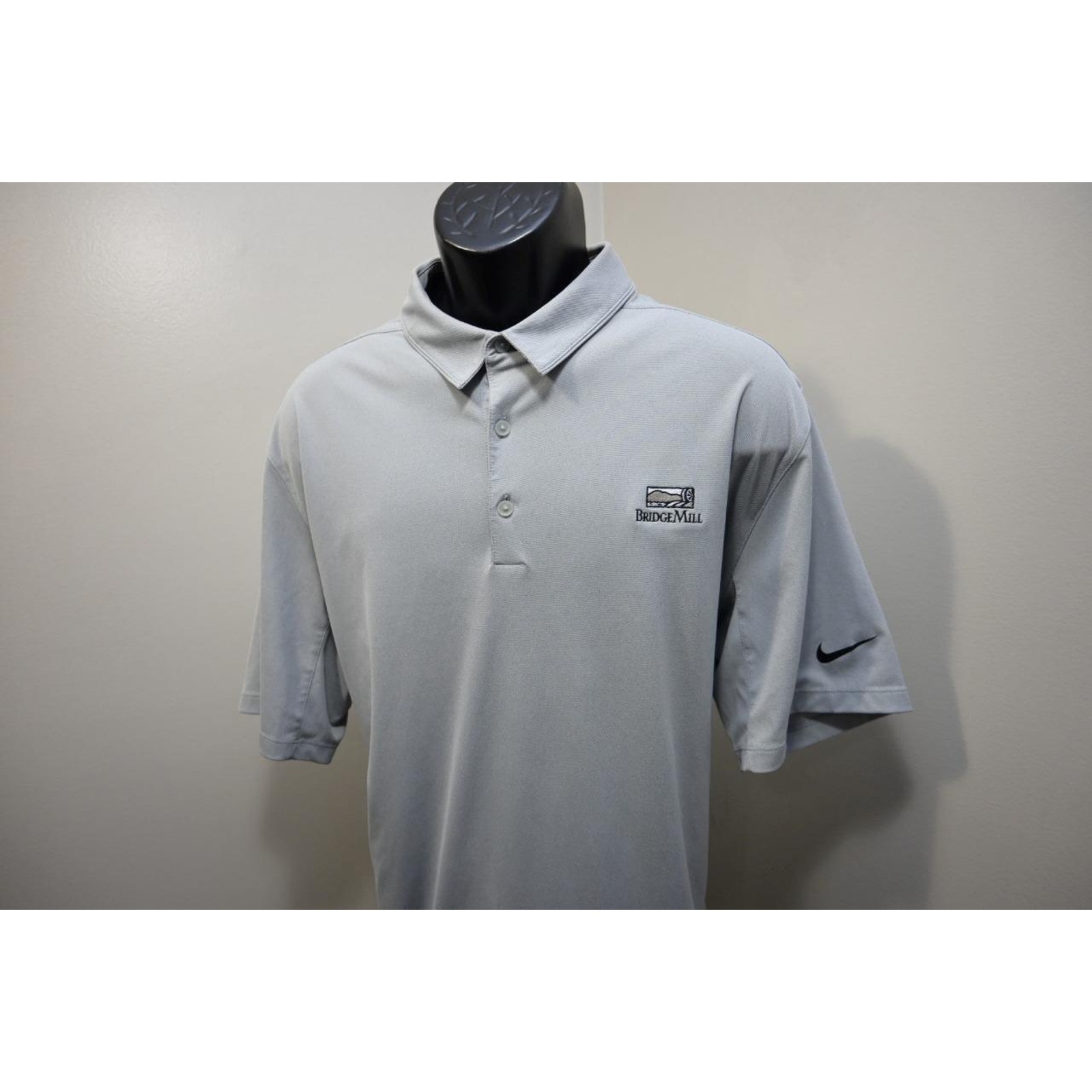 Nike Golf Polo Dri Fit Standard Fit Gray Athletic Golf Shirt Mens Sz 2xl Xxl